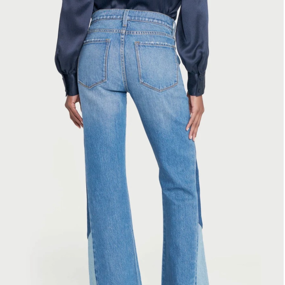 Frame Denim NWT - Le High Flare Diagonal Block in Kingsley, Size 30 - Picture 4 of 6